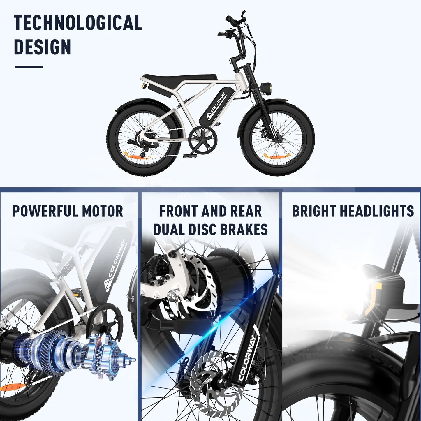 750W Electric Bike for Adults,20X4.0 Fat Tire Off-Road E Bike,36V/12Ah Battery Snow Beach Mountain Bike for Outdoor Cycling E Bike UL2849