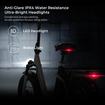 Electric Bike for Adults, 750W Motor 48V 20Ah Removable Battery Folding Ebike, Full Suspensions Mountain Bicycle UL2849