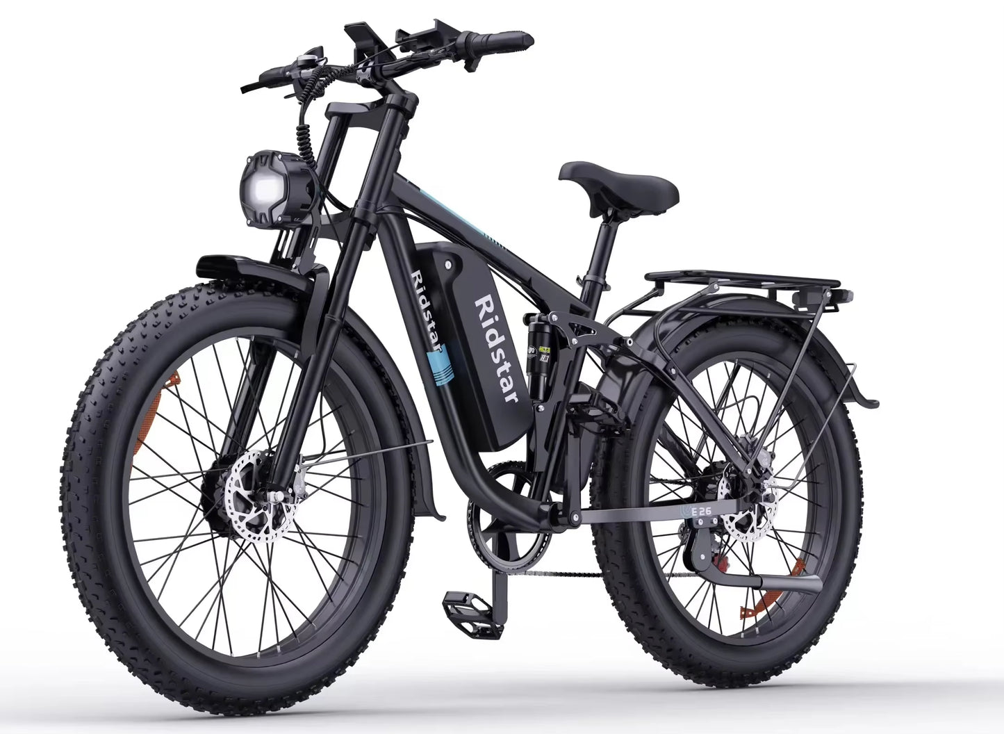 Ridstar-Electric Mountain Bike, Comfortable Aluminum Alloy Frame, 48V 23Ah, Smart Electronic Lithium Battery, MTB, 2000W, New