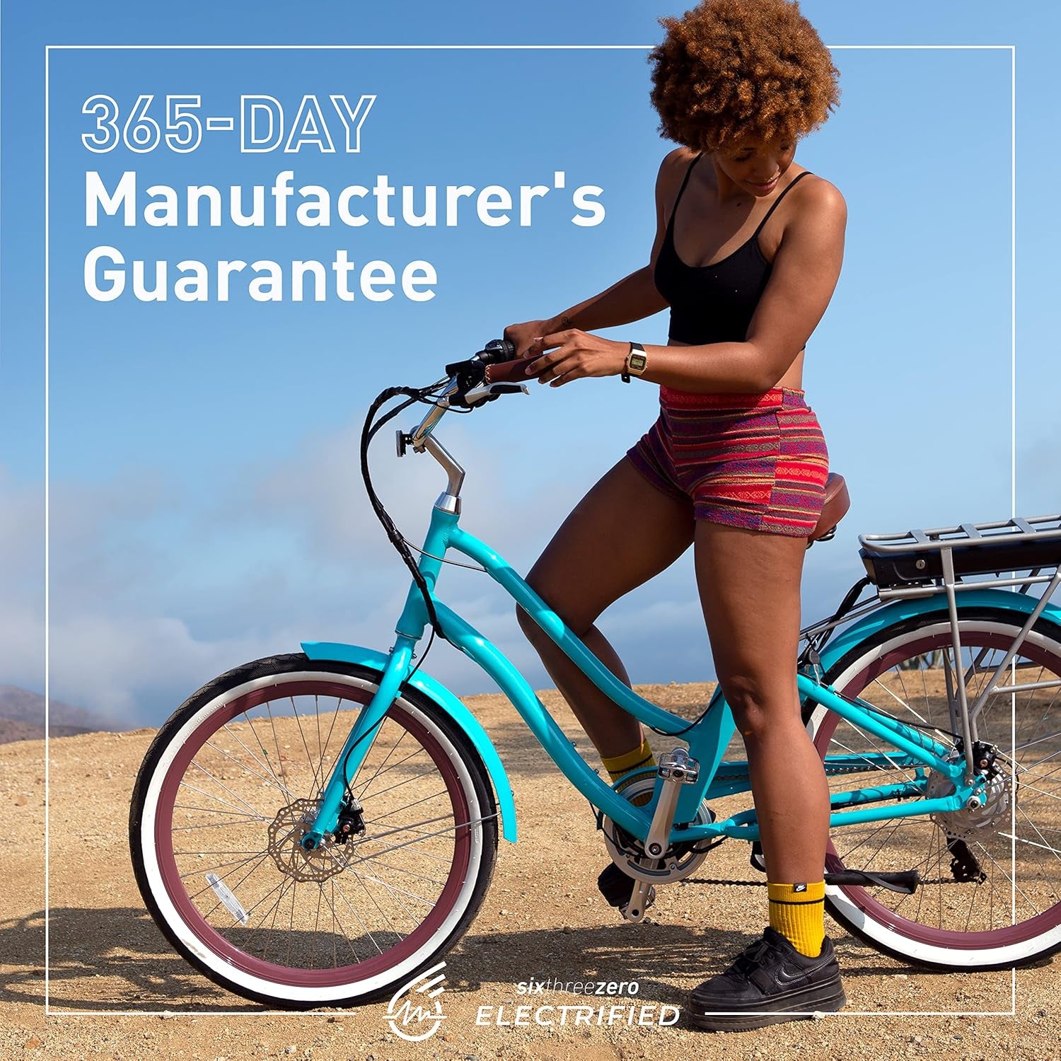 Evryjourney Women'S Electric Bike, Step-Through Touring Hybrid Ebike, 250/500 Watt Motor, 26" Bicycle, Multiple Colors