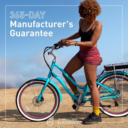 Evryjourney Women'S Electric Bike, Step-Through Touring Hybrid Ebike, 250/500 Watt Motor, 26" Bicycle, Multiple Colors