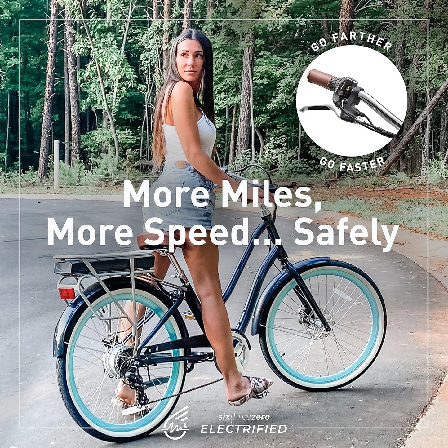 Evryjourney Women'S Electric Bike, Step-Through Touring Hybrid Ebike, 250/500 Watt Motor, 26" Bicycle, Multiple Colors