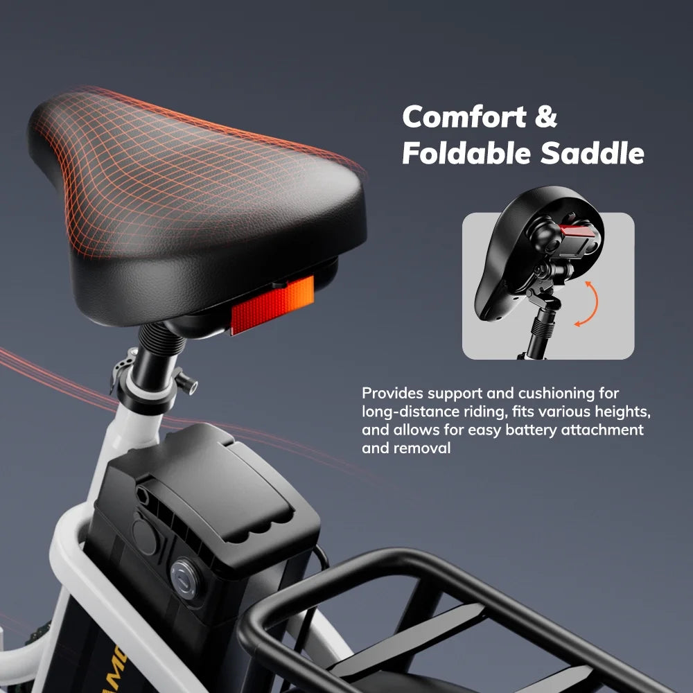 Electric Bike for Adults, 750W Motor 48V 20Ah Removable Battery Folding Ebike, Full Suspensions Mountain Bicycle UL2849