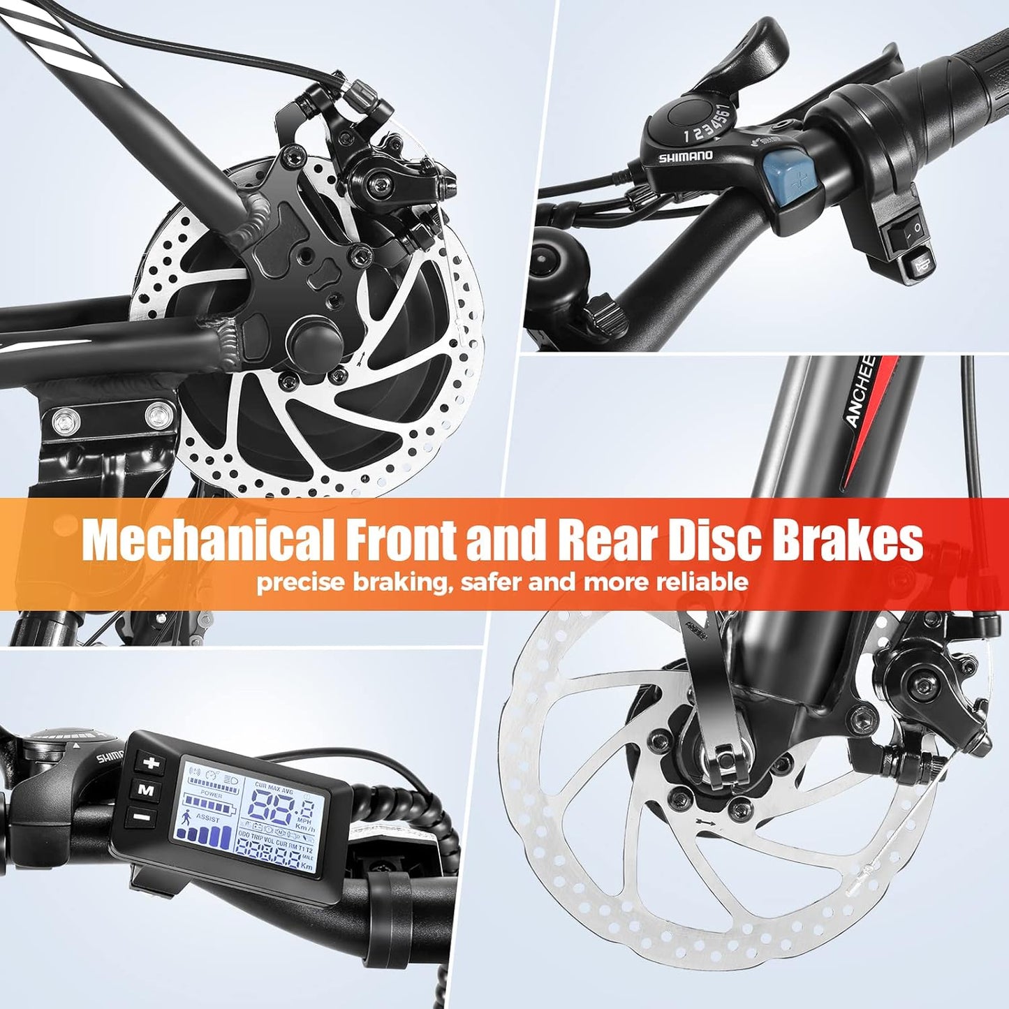 26" Electric Bike for Adults, [Peak 750W Motor] Electric Mountain Bike, 22 MPH Commuter Ebike, 55 Miles Adults Electric Bicycle with 48V/374Wh Battery, LCD Display, 21 Speed, Front Suspension