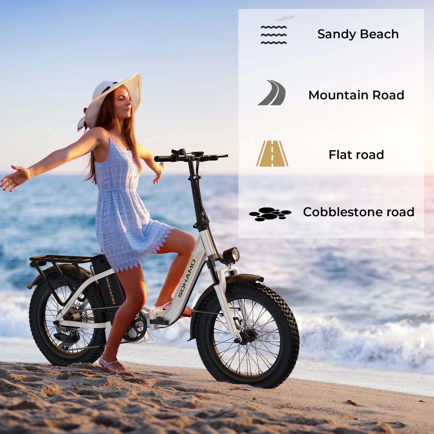 Electric Bike for Adults, 750W Motor 48V 20Ah Removable Battery Folding Ebike, Full Suspensions Mountain Bicycle UL2849