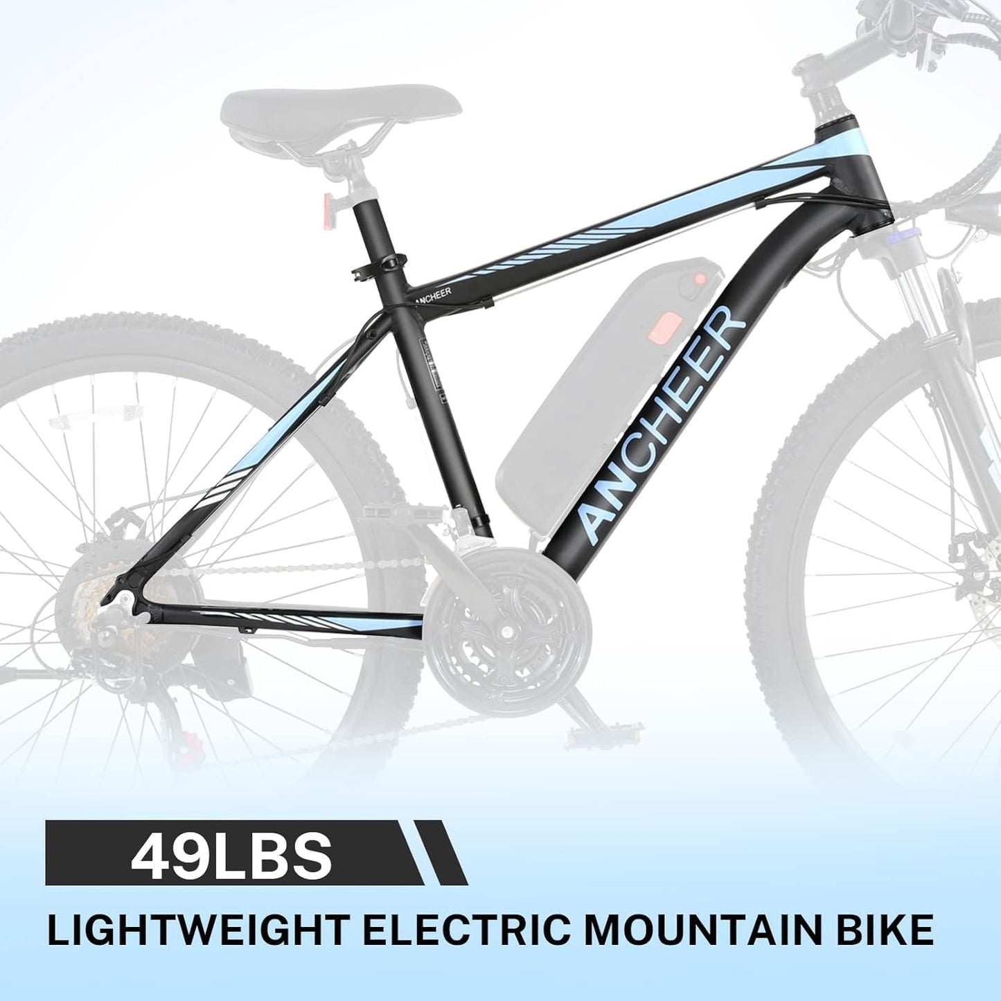 26" Electric Bike for Adults, [Peak 750W Motor] Electric Mountain Bike, 22 MPH Commuter Ebike, 55 Miles Adults Electric Bicycle with 48V/374Wh Battery, LCD Display, 21 Speed, Front Suspension