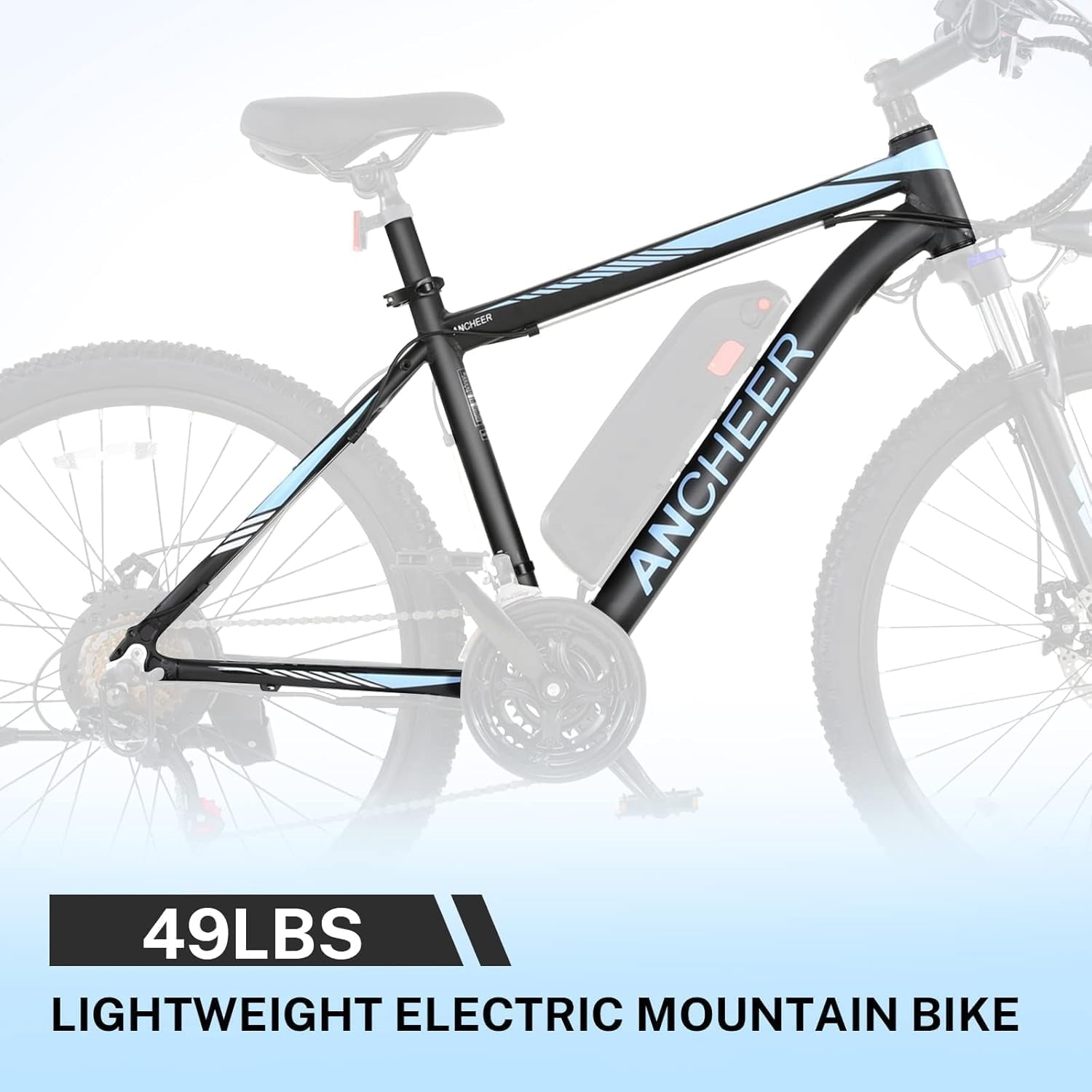 26" Electric Bike for Adults, [Peak 750W Motor] Electric Mountain Bike, 22 MPH Commuter Ebike, 55 Miles Adults Electric Bicycle with 48V/374Wh Battery, LCD Display, 21 Speed, Front Suspension