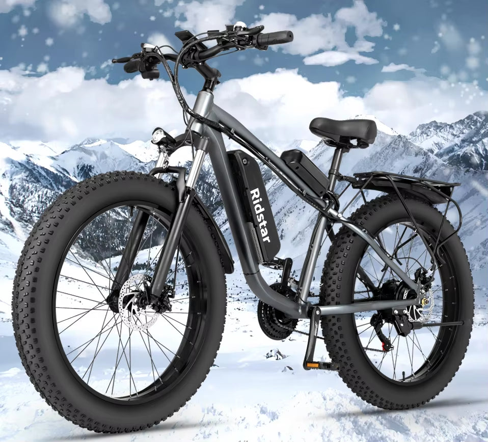 Ridstar-Electric Mountain Bike, Comfortable Aluminum Alloy Frame, 48V 23Ah, Smart Electronic Lithium Battery, MTB, 2000W, New