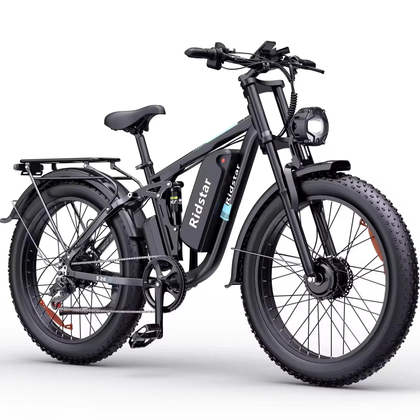 Ridstar-Electric Mountain Bike, Comfortable Aluminum Alloy Frame, 48V 23Ah, Smart Electronic Lithium Battery, MTB, 2000W, New