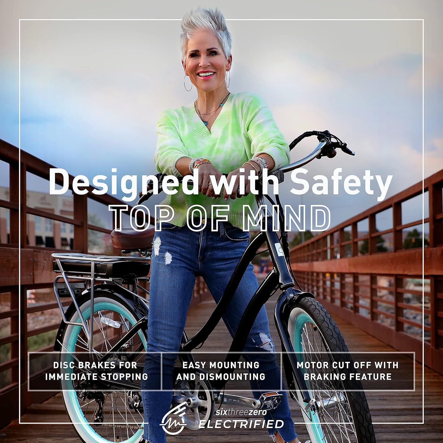 Evryjourney Women'S Electric Bike, Step-Through Touring Hybrid Ebike, 250/500 Watt Motor, 26" Bicycle, Multiple Colors