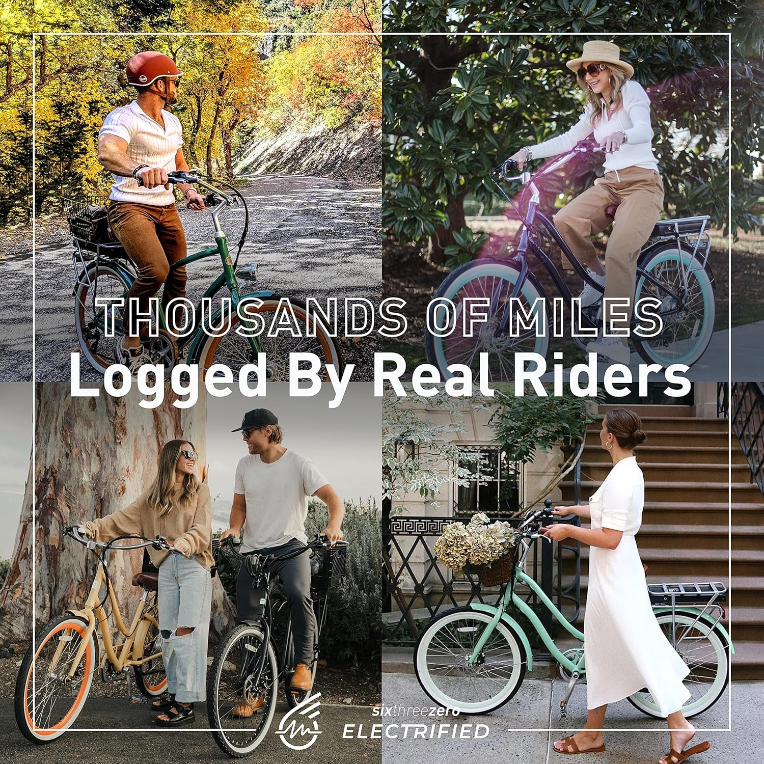 Evryjourney Women'S Electric Bike, Step-Through Touring Hybrid Ebike, 250/500 Watt Motor, 26" Bicycle, Multiple Colors