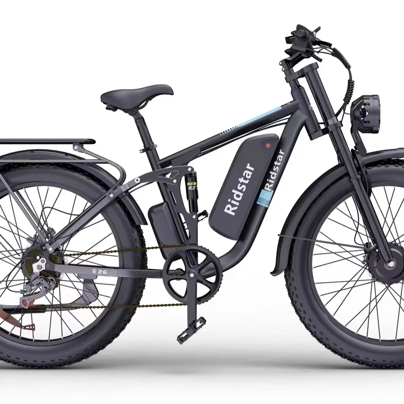 Ridstar-Electric Mountain Bike, Comfortable Aluminum Alloy Frame, 48V 23Ah, Smart Electronic Lithium Battery, MTB, 2000W, New